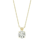 .80 CTW Certified Genuine Moissanite Solitaire Pendant Necklace - Choice of 14k White or Yellow Gold - Maven Couture IncCharms & Pendants
