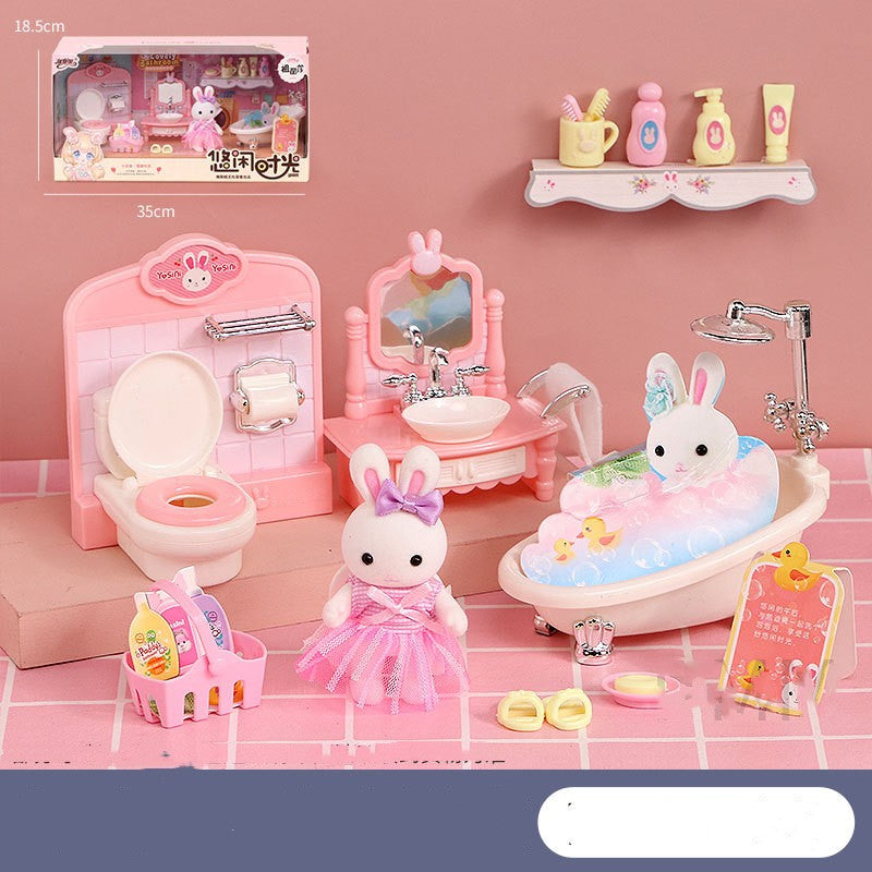 Bunny dollhouse room and scene playset — product image 9