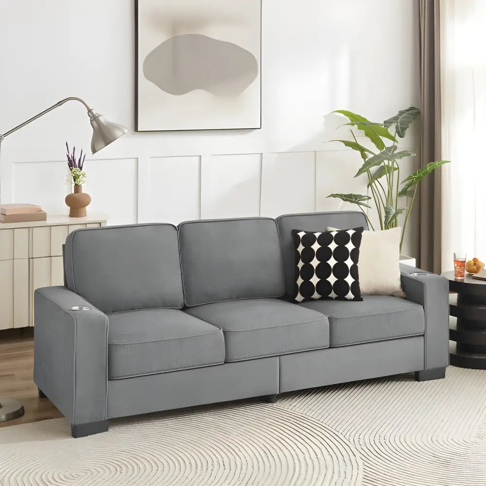 Elevate your space with the luxurious 83.86 corduroy fabric sofa $399.99 specification product information item