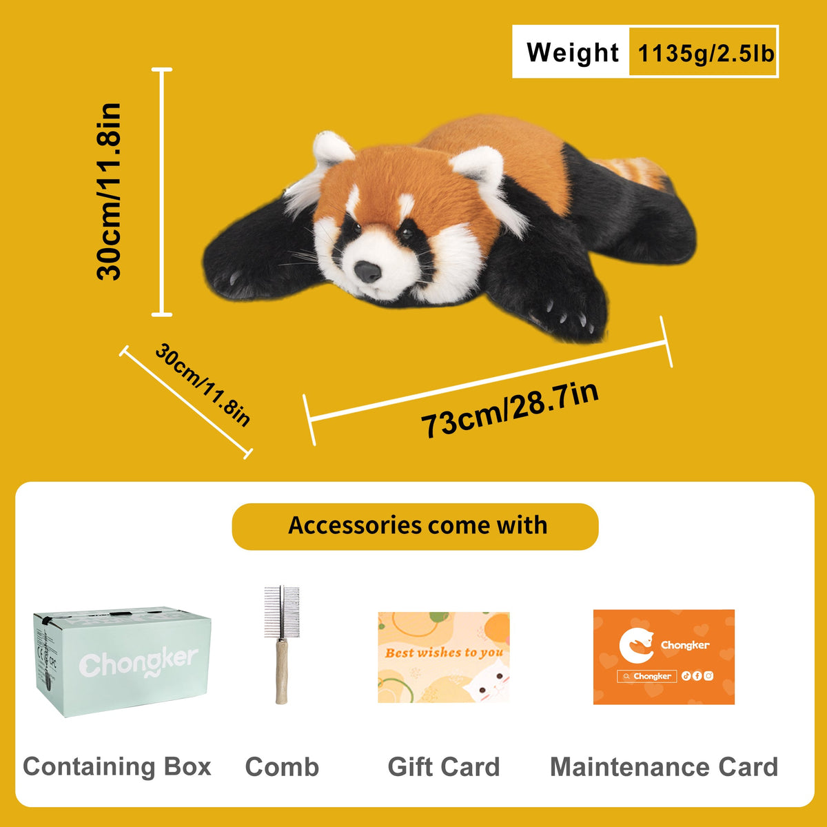 2.5lbs Red Panda ESSA Weighted Stuffed Animal – Snuggle Toy for Relaxation - Maven Couture IncPanda