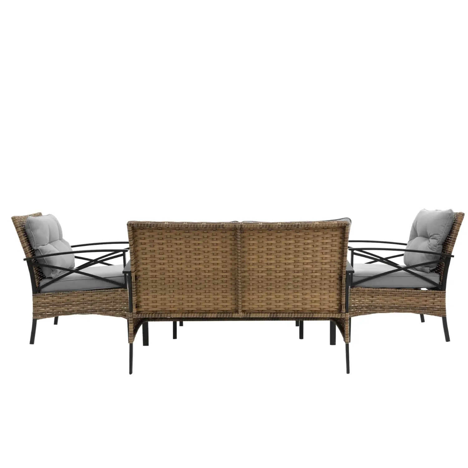 Elevate outdoor living with the luxe patio 4-piece sectional sofa set