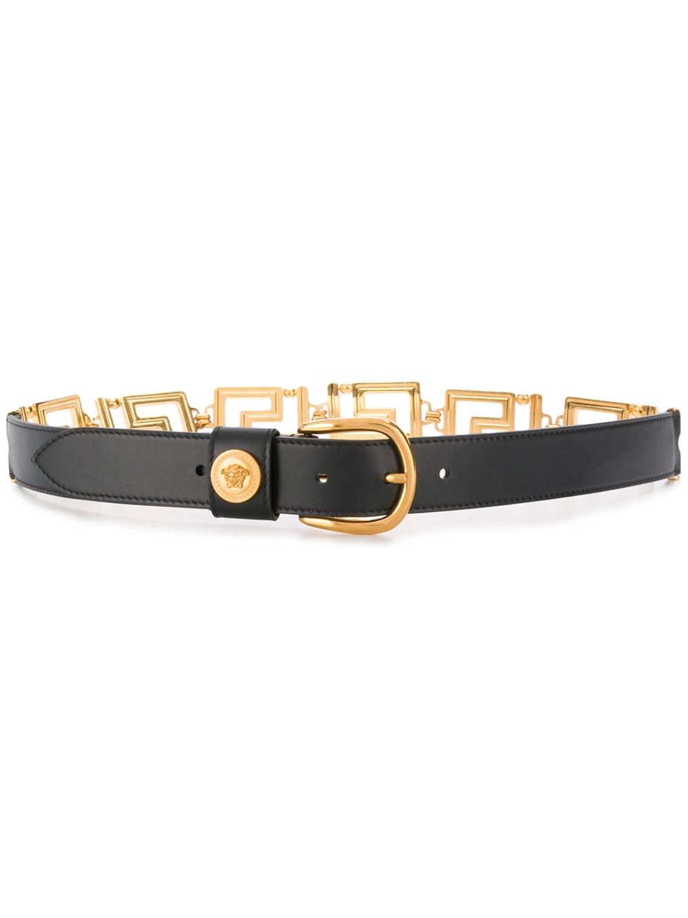 Versace Women Versace Women Belt With Greek Key Buckle - Maven Couture IncAccessories / Belts