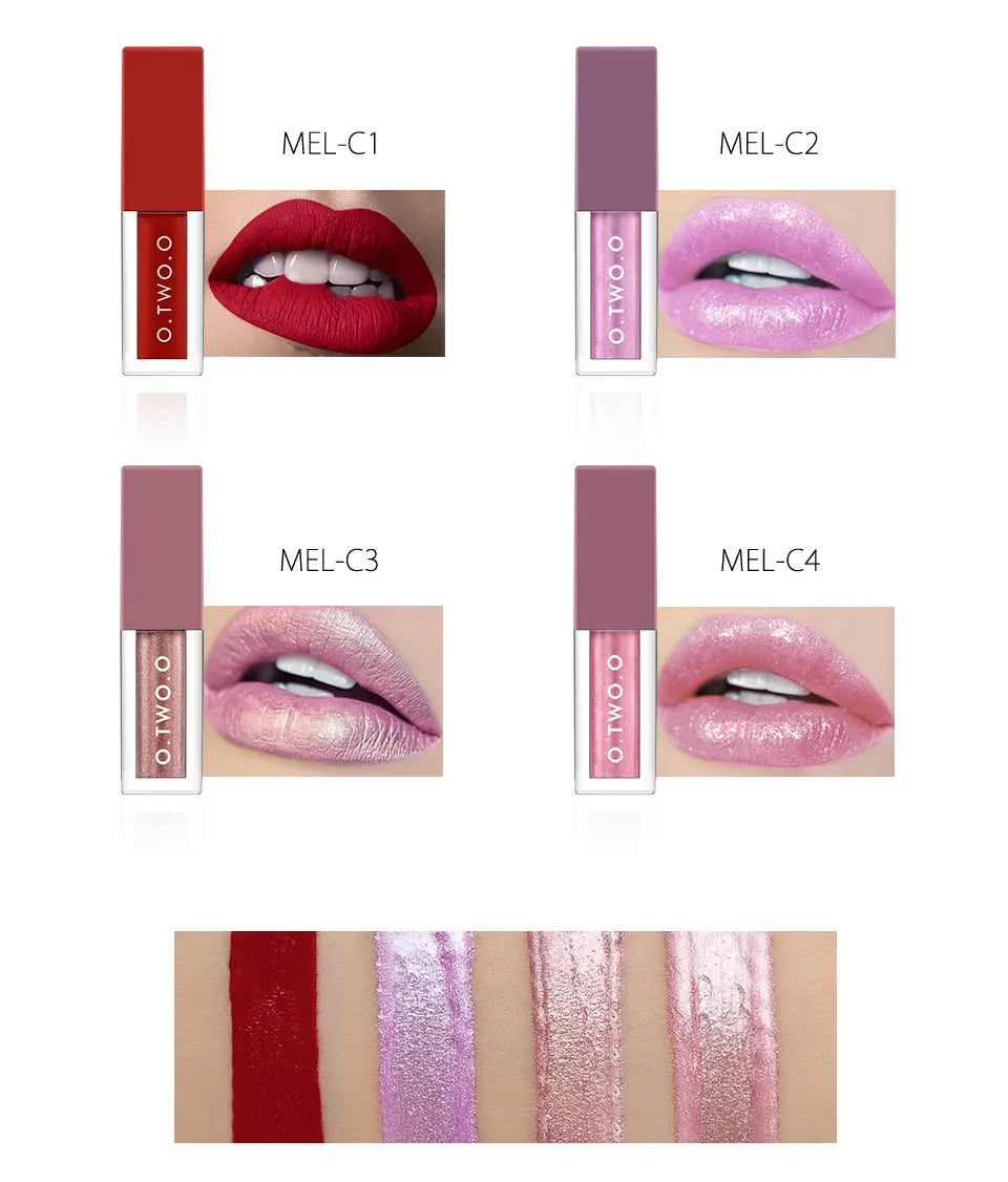 Elevate your luxury fashion with the metallic lip gloss set