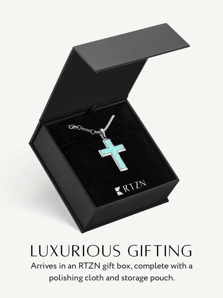 Turquoise Cross Pendant Necklace - Maven Couture IncCross Pendant