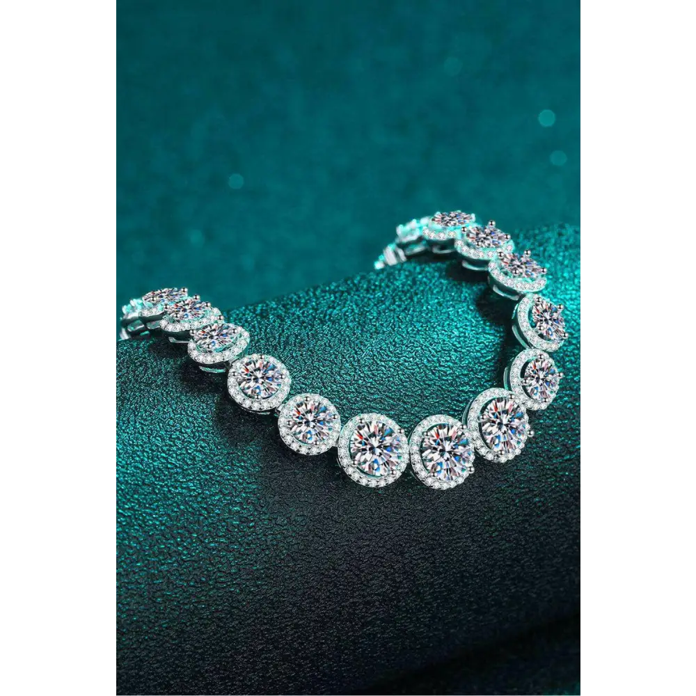 10 carat moissanite bracelet for luxury fashion and exclusive accessories $375 picture ghost mannequin minimalist sleek