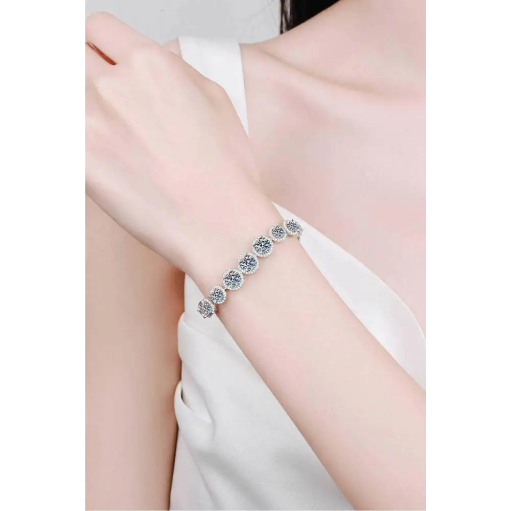 10 carat moissanite bracelet for luxury fashion and exclusive accessories $375 picture ghost mannequin minimalist sleek