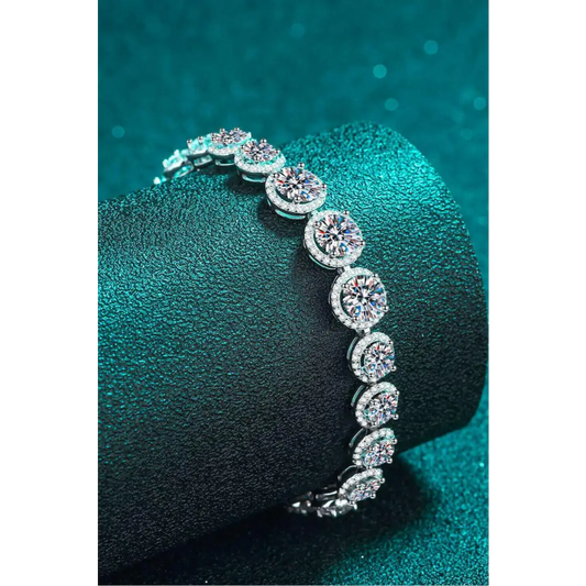 10 carat moissanite bracelet for luxury fashion and exclusive accessories $375 picture ghost mannequin minimalist sleek