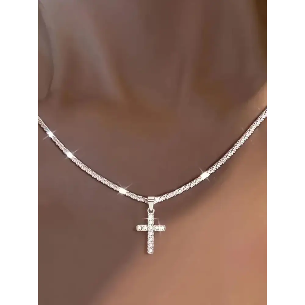 Elevate your style with the 925 sterling silver cross necklace $25.99 1-piece 925 sterling silver - elegantly crafted