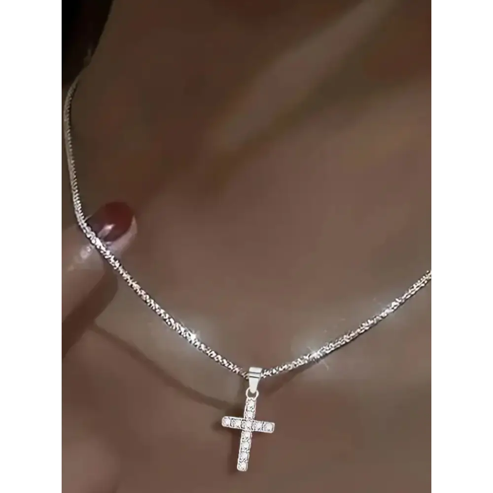 Elevate your style with the 925 sterling silver cross necklace $25.99 1-piece 925 sterling silver - elegantly crafted