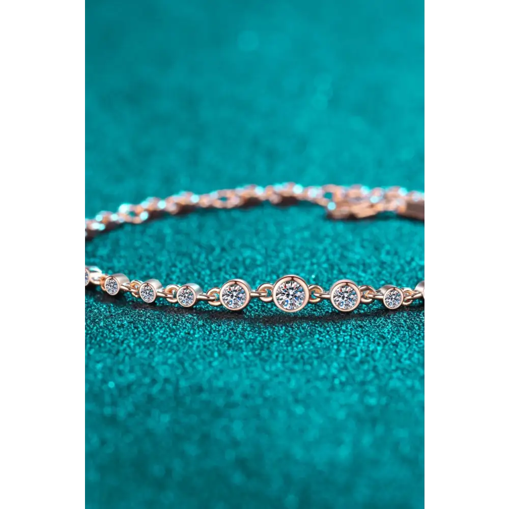 Elegance redefined with 925 sterling silver moissanite bracelet $65.99 1-piece, designed to be a stunning addition