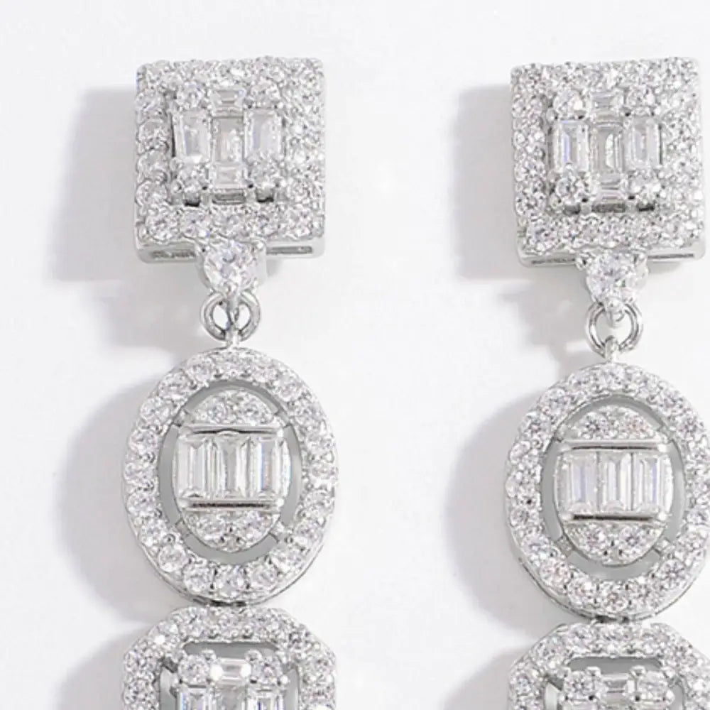 Timeless elegance with exclusive luxury fashion for women earrings $68 1-pair 925 sterling silver, zircon care