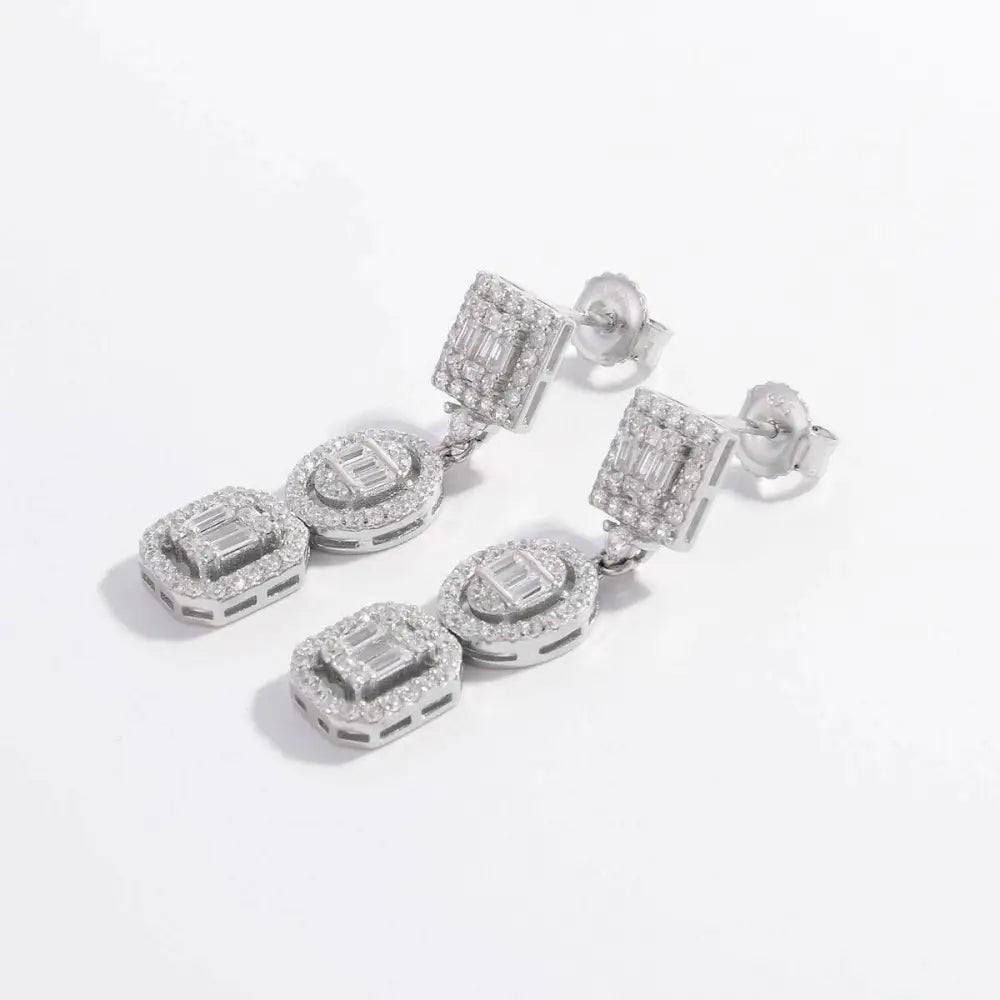 Timeless elegance with exclusive luxury fashion for women earrings $68 1-pair 925 sterling silver, zircon care