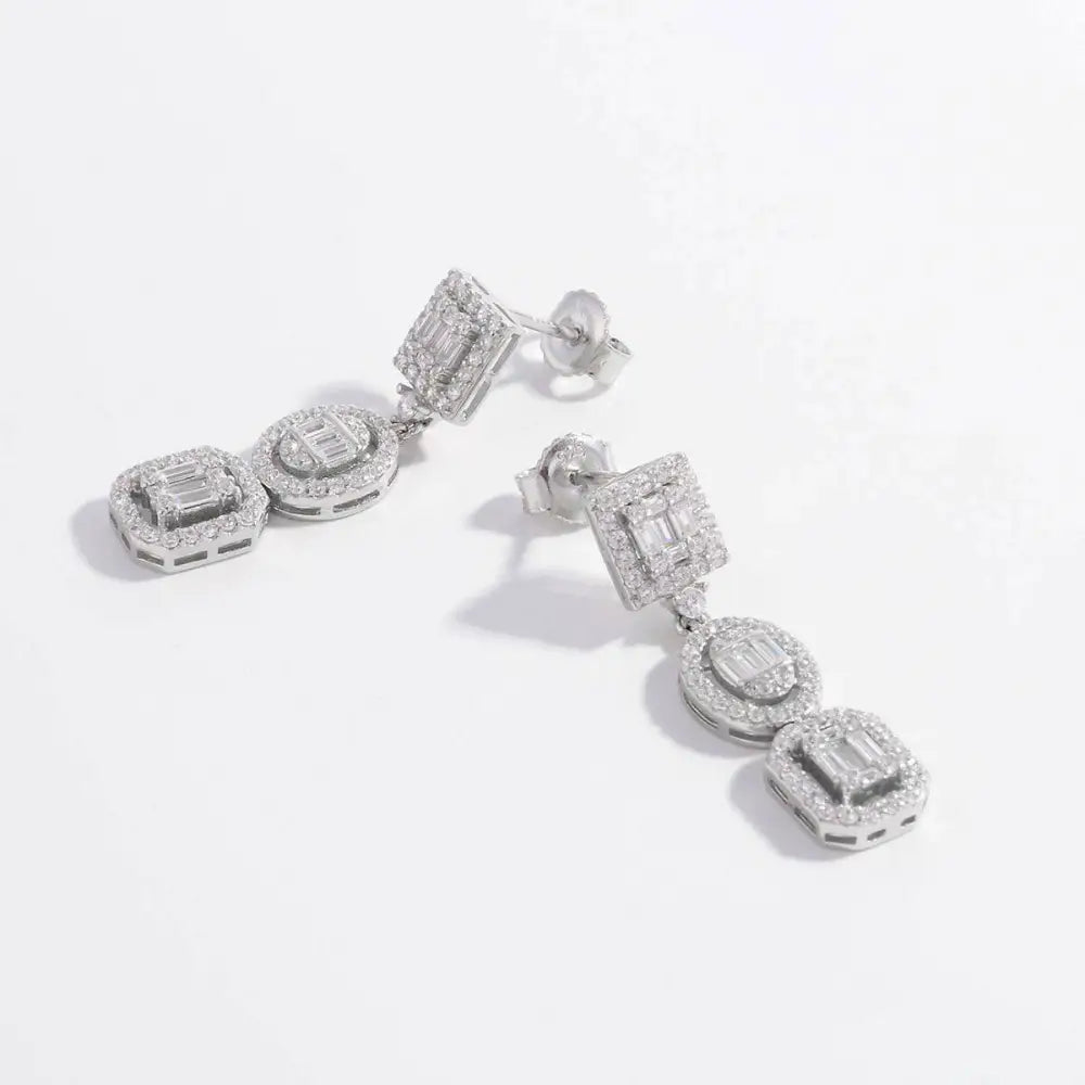 Timeless elegance with exclusive luxury fashion for women earrings $68 1-pair 925 sterling silver, zircon care