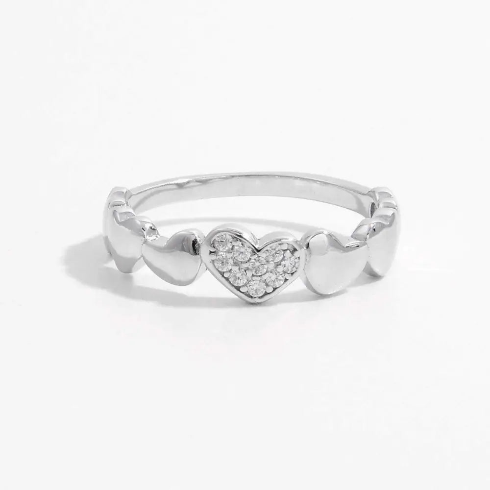 Exquisite zircon heart ring for luxurious fashion and timeless elegance $37 1-piece, showcasing an exquisite design