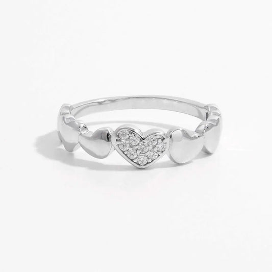 Exquisite zircon heart ring for luxurious fashion and timeless elegance $37 1-piece, showcasing an exquisite design