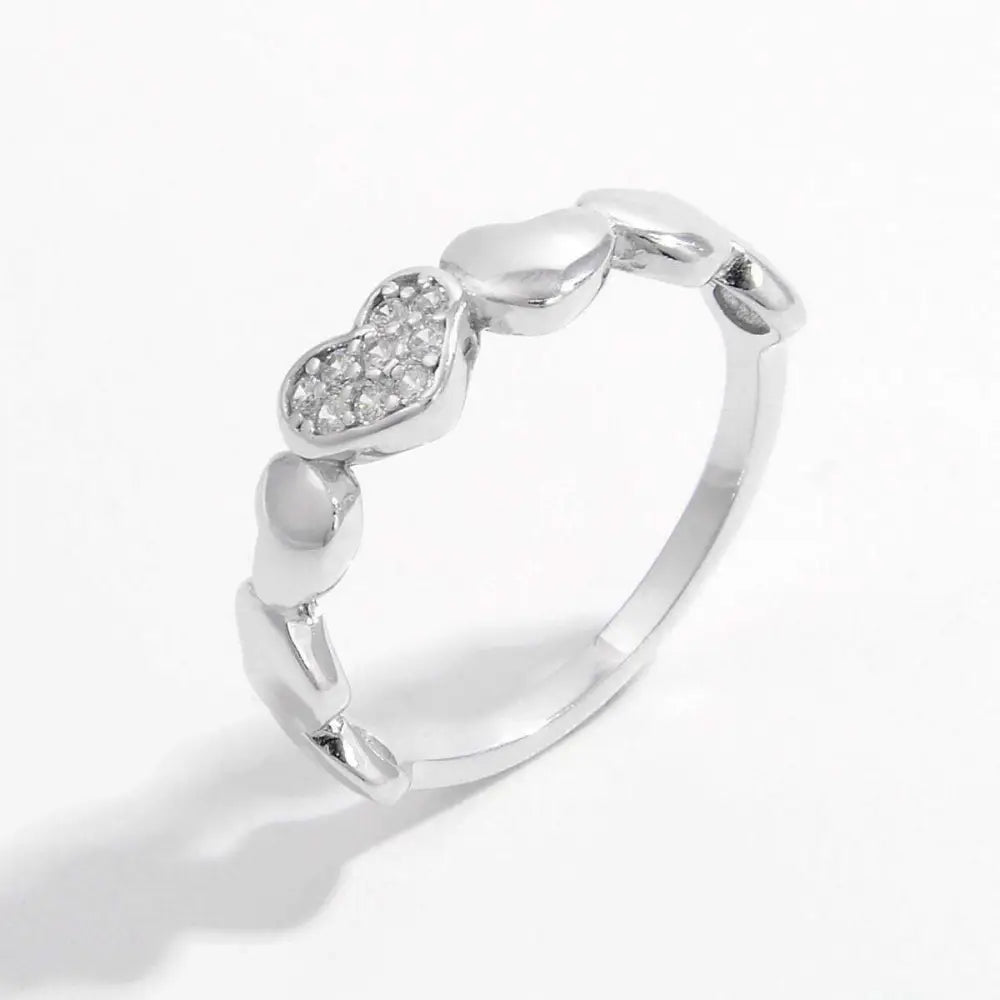 Exquisite zircon heart ring for luxurious fashion and timeless elegance $37 1-piece, showcasing an exquisite design