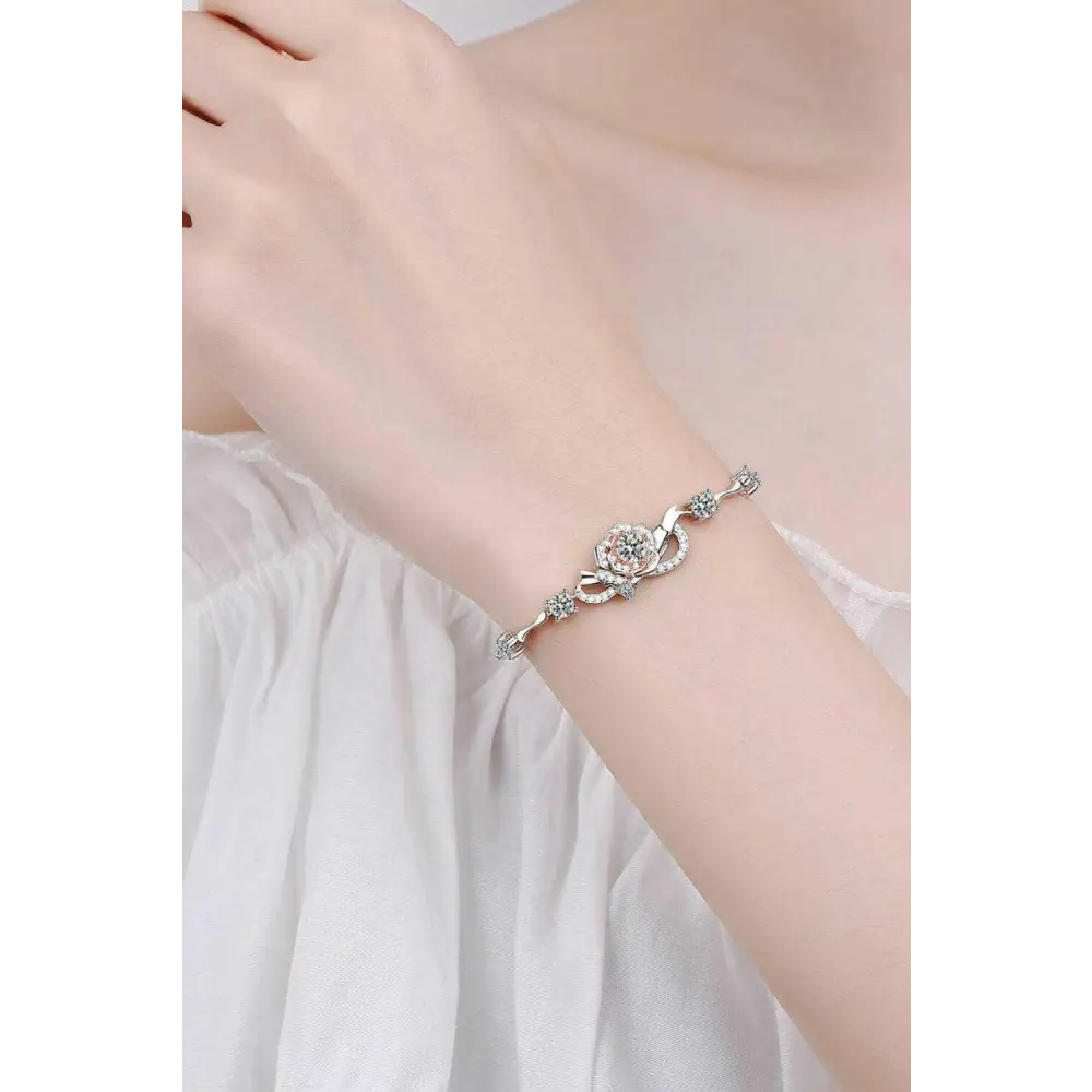 Exquisite 925 sterling silver moissanite bracelet in luxury fashion for women $99.99 moissanite jewelry exceeding 0.3