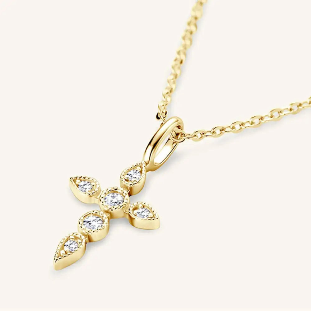 Exquisite 925 sterling silver moissanite cross pendant in luxury fashion for women $49.99 1-piece no certificate