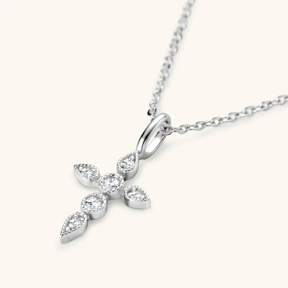 Exquisite 925 sterling silver moissanite cross pendant in luxury fashion for women $49.99 1-piece no certificate