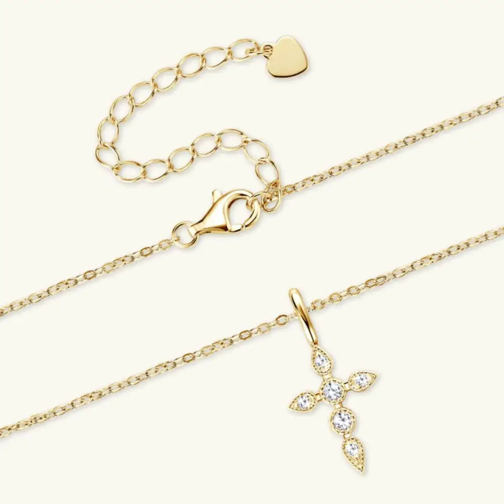 Exquisite 925 sterling silver moissanite cross pendant in luxury fashion for women $49.99 1-piece no certificate