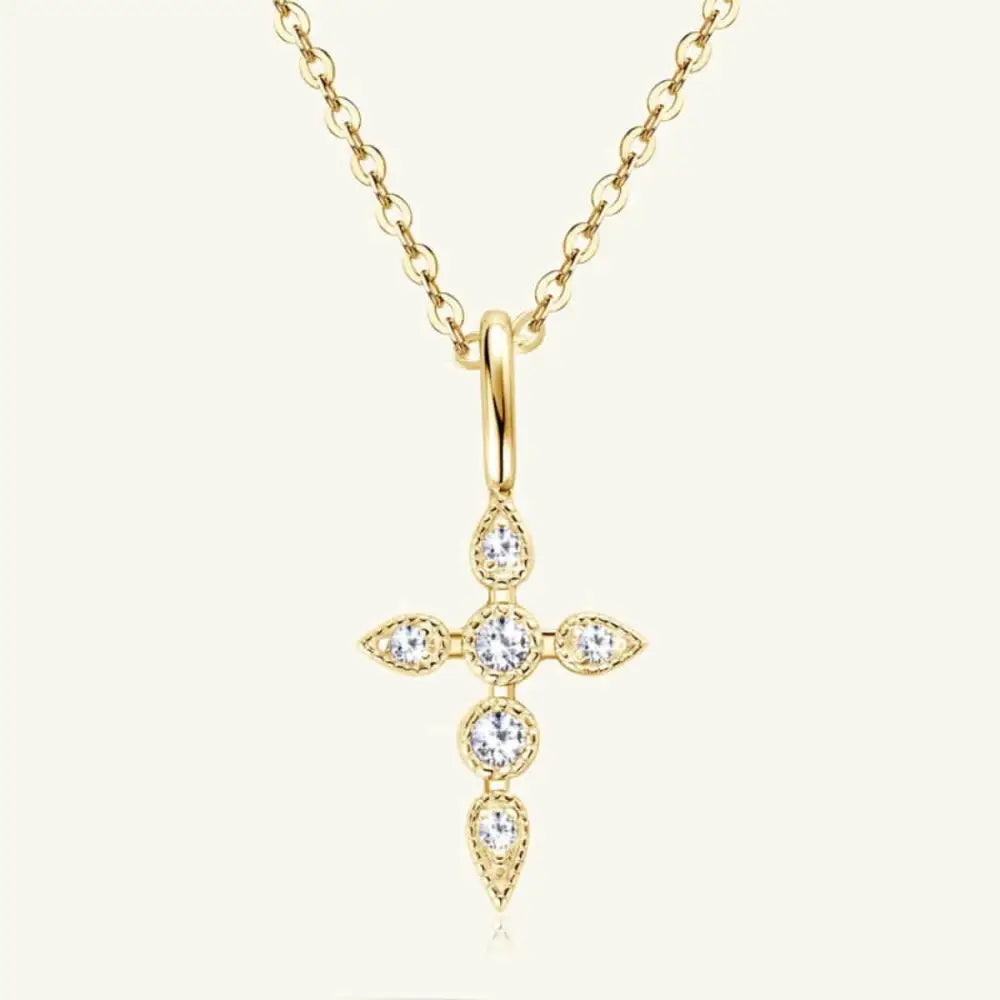 Exquisite 925 sterling silver moissanite cross pendant in luxury fashion for women $49.99 1-piece no certificate