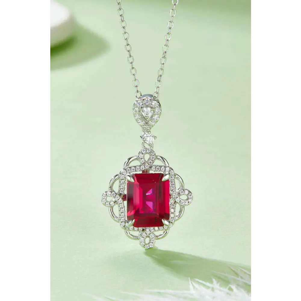 Exquisite 925 sterling silver ruby pendant for luxury fashion for woman $166 1-piece 925 sterling silver, cultivating