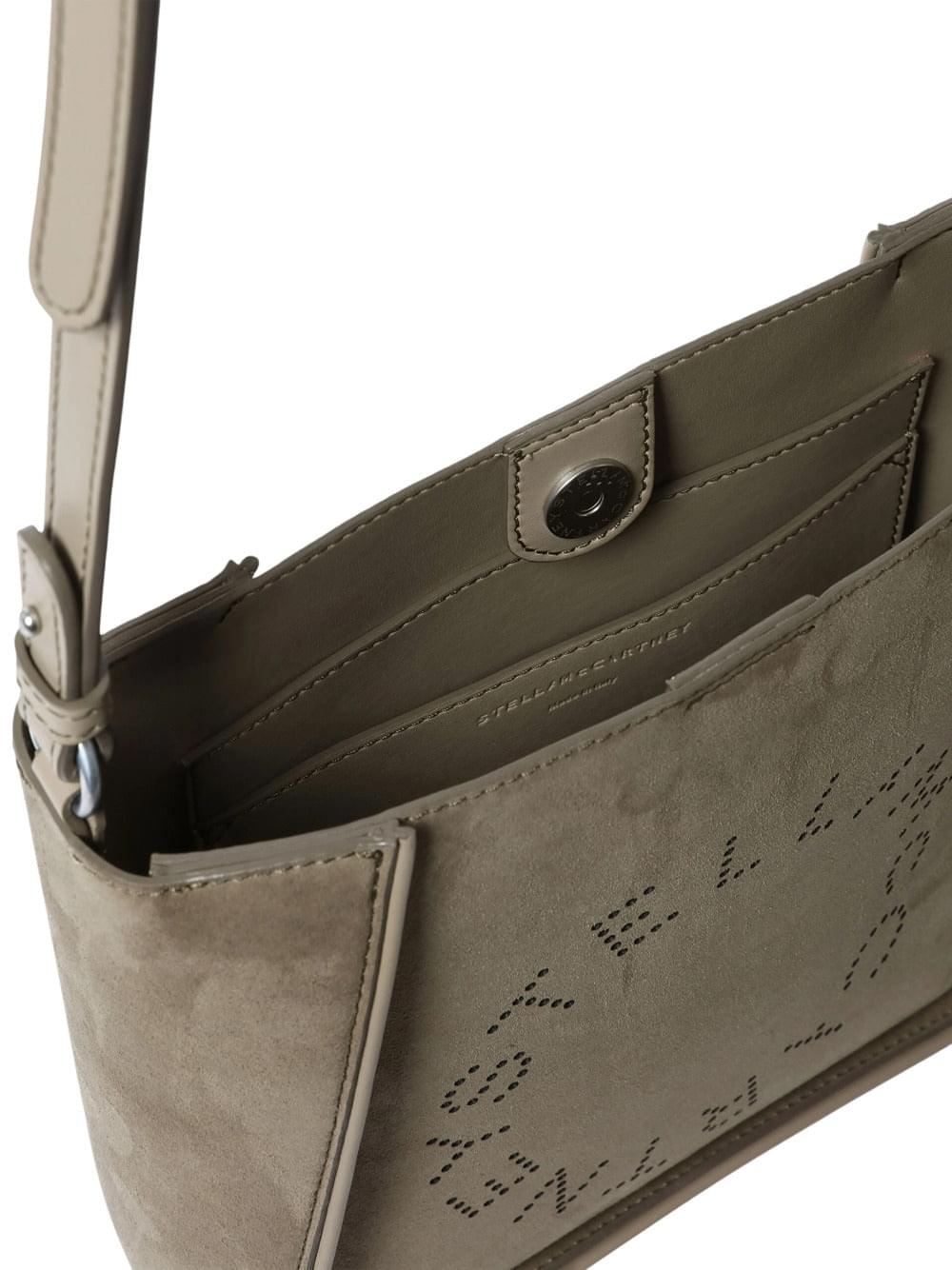 Stella Mccartney Women Alter Suede Shoulder Bag With Piping Details - Maven Couture IncHandbags / Shoulder Bags
