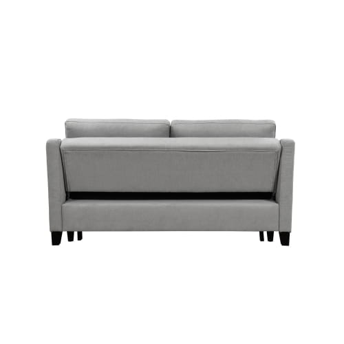 Elegant light grey luxury sofa bed with reclining backrest