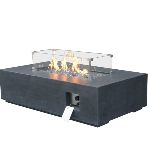 Elevate outdoor luxury with the elegant concrete propane fire pit table