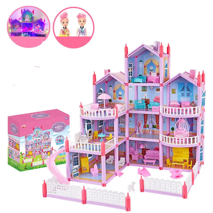 Luxurious princess castle villa doll house for imaginative play