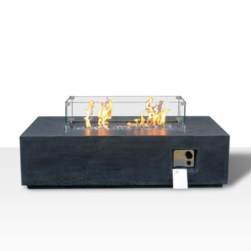 Elevate outdoor luxury with the elegant concrete propane fire pit table