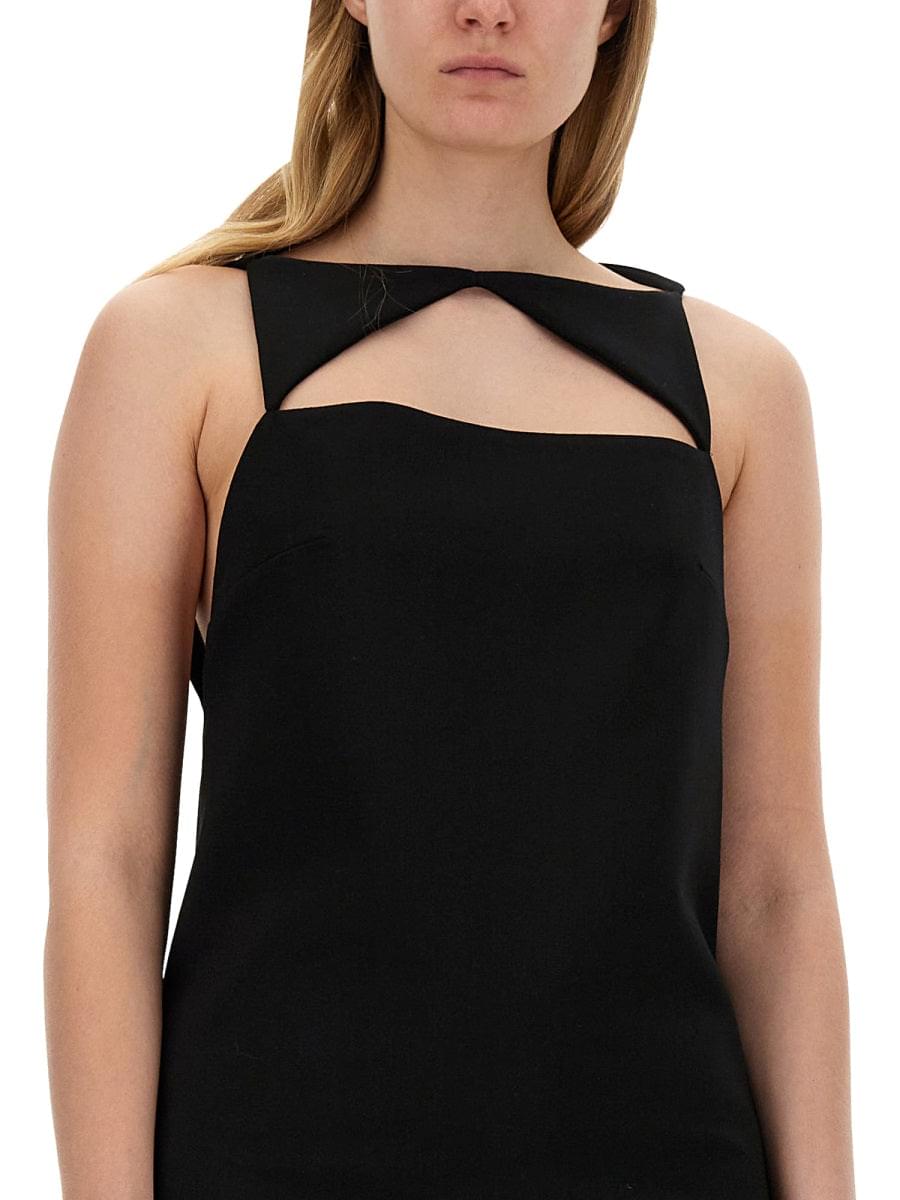 Versace Women Wool Blend Straight Mini Dress With Cut-Out - Maven Couture IncDresses / Cocktail Dresses
