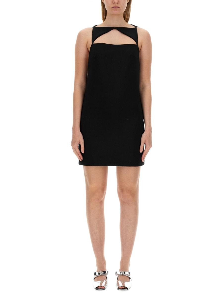 Versace Women Wool Blend Straight Mini Dress With Cut-Out - Maven Couture IncDresses / Cocktail Dresses