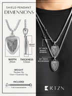 Meteorite Shield Pendant Necklace - Maven Couture IncShield Pendant