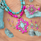 Barcelona Pink Agate Cross Golden Pendant Necklace - Maven Couture IncNecklaces
