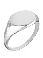 Silver Round Signet Rings (Polished) - Maven Couture IncRings