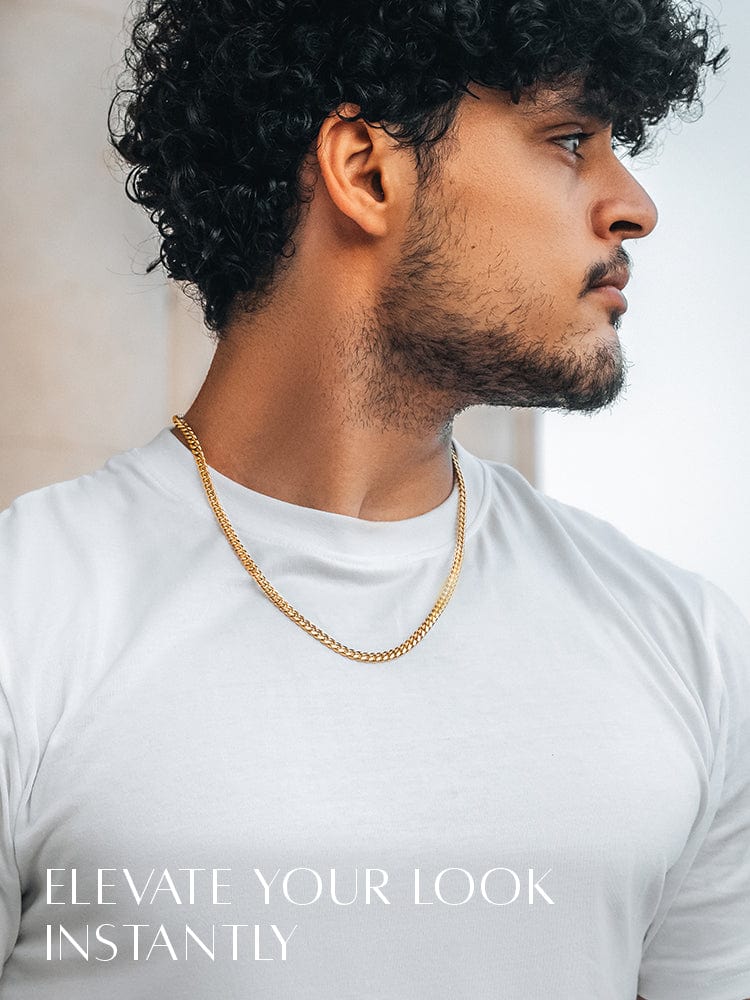 Gold Cuban Link Chain (3.5mm) - Maven Couture IncNecklace