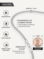 Silver Cuban Link Chain (5mm) - Maven Couture IncNecklace