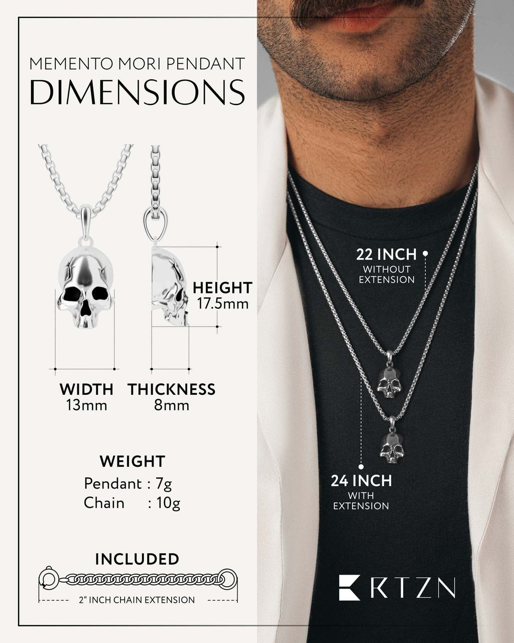 Skull Pendant Necklace - Maven Couture IncNecklace