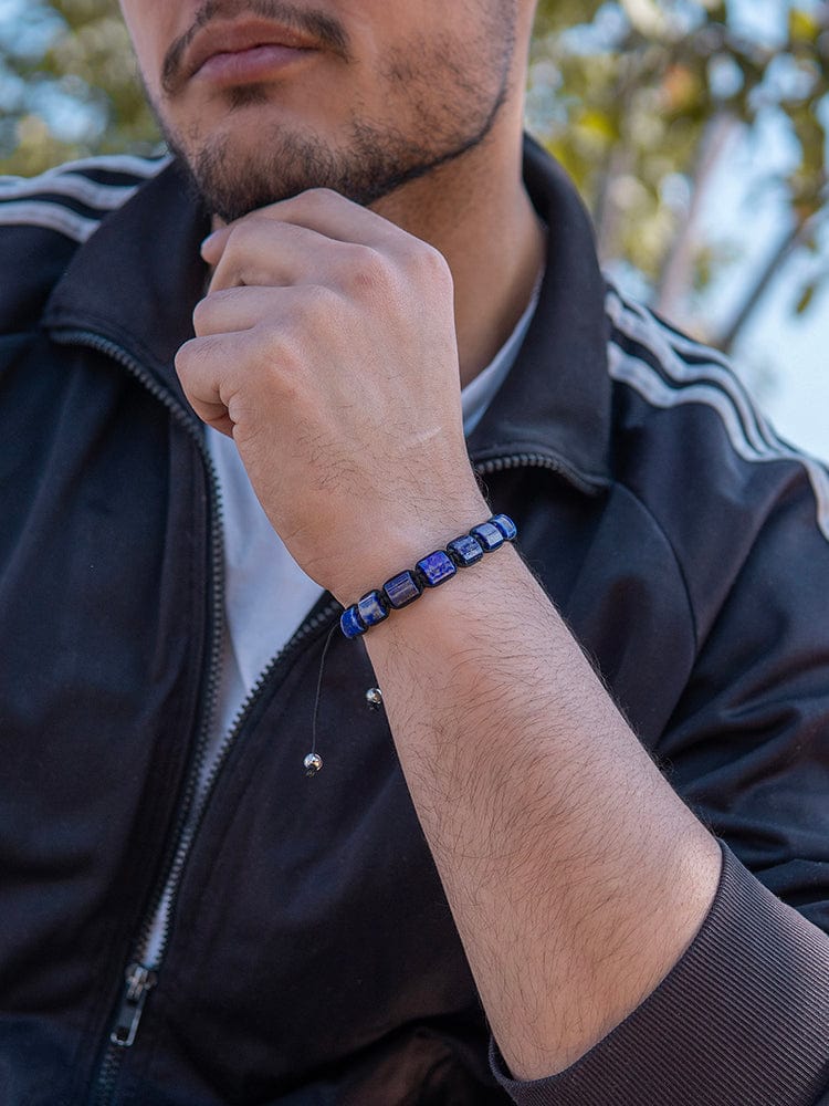 Men’s Blue Lapis Lazuli Beaded Bracelet Havana - Maven Couture IncBeaded Bracelet