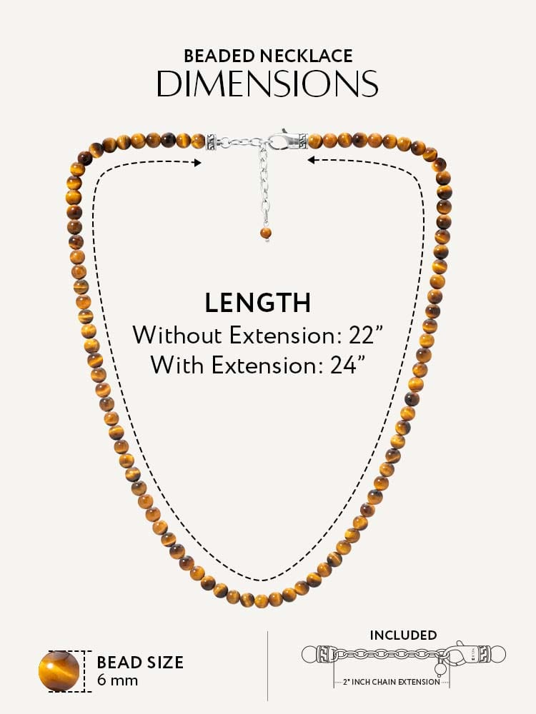 Tiger Eye Beaded Necklace - Maven Couture IncNecklace