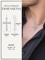 Cross Pendant Necklace (Silver) - Maven Couture IncCross Pendant