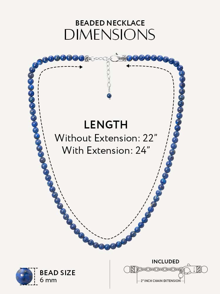 Lapis Lazuli Beaded Necklace - Maven Couture IncNecklace