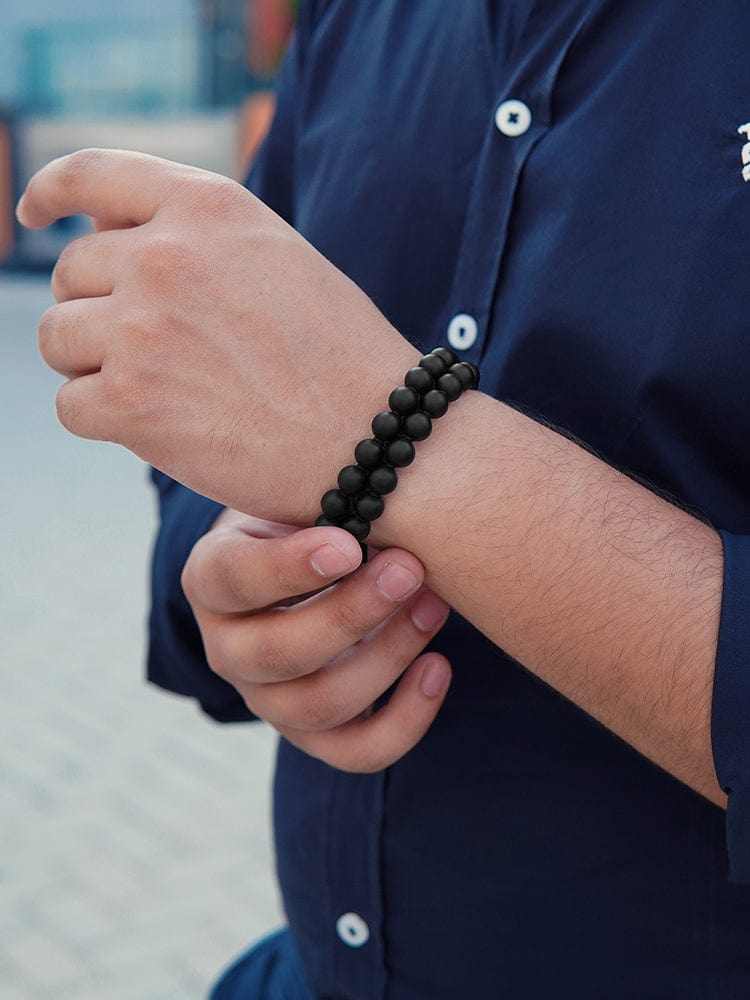 Black Onyx Beaded Bracelet - Morocco - Maven Couture IncBeaded Bracelet