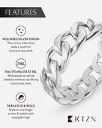 Cuban Link Ring (Silver) - Maven Couture IncRings