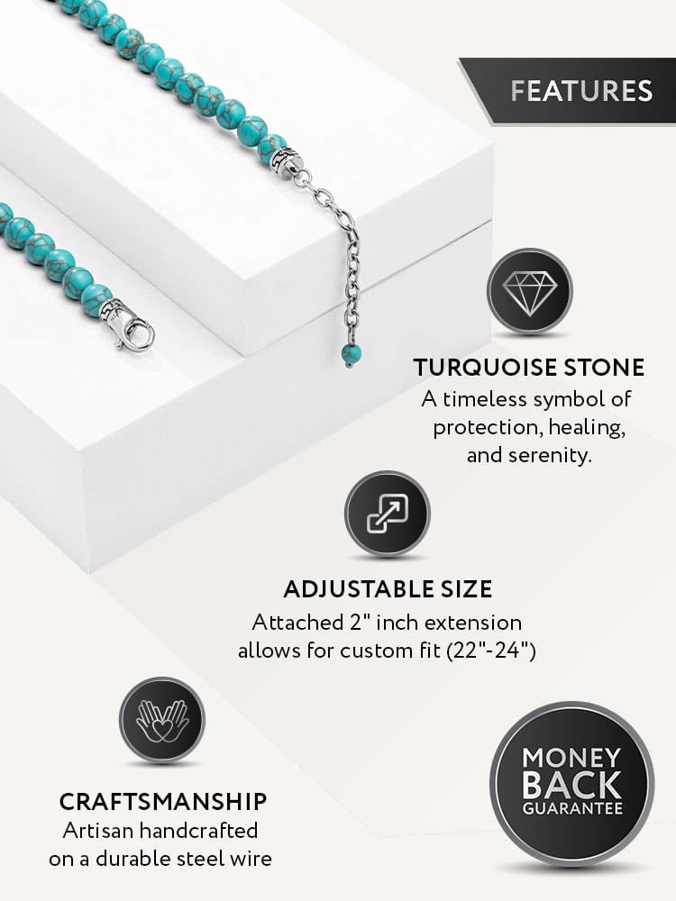 Turquoise Beaded Necklace - Maven Couture IncNecklace