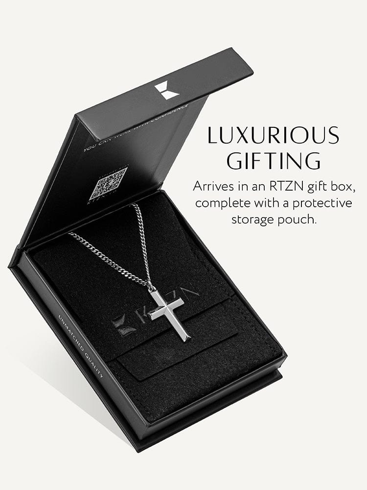 Cross Pendant Necklace (Silver) - Maven Couture IncCross Pendant