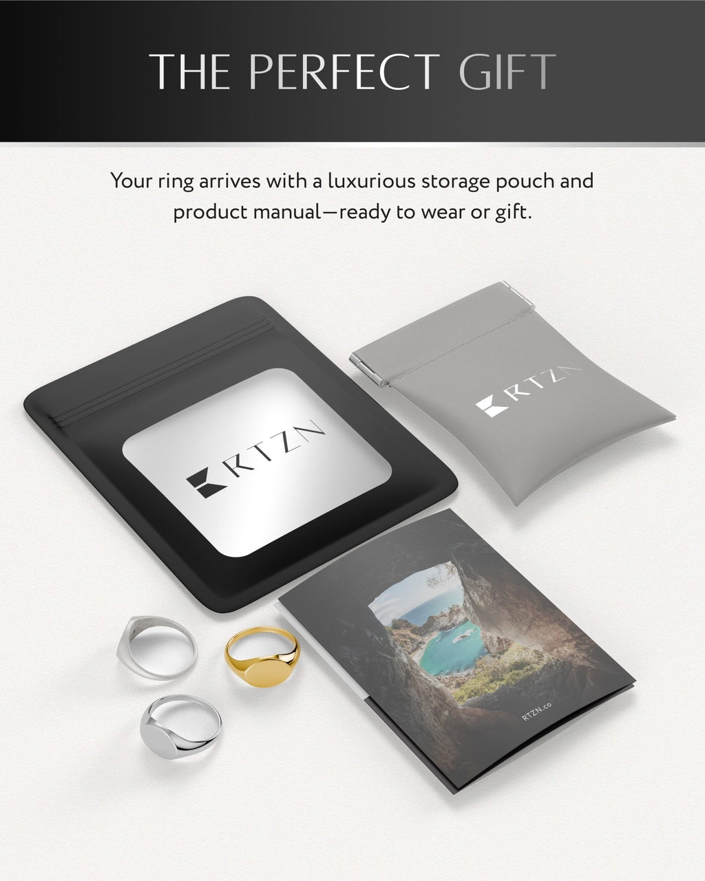 Square Signet Rings (Gold) - Maven Couture IncRings