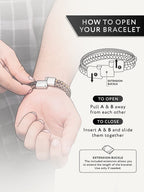 Stacked Black Leather & Black Onyx Bead Bracelet - Maven Couture IncLeather Bracelet