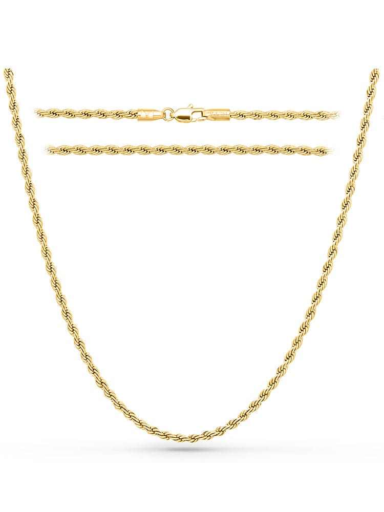 Gold Rope Chain (3mm) - Maven Couture IncNecklace